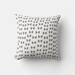 Abstraktes Schwarzweiß-Muster/Print Kissen