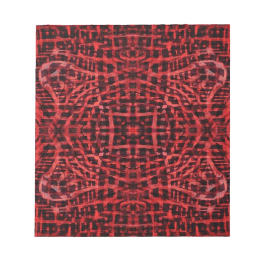 Abstraktes Schwarzweißmuster Notizblock (Vorderseite)