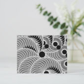Abstraktes Schwarzweißmuster Postkarte (Stehend Vorderseite)