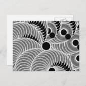 Abstraktes Schwarzweißmuster Postkarte (Vorne/Hinten)