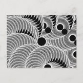 Abstraktes Schwarzweißmuster Postkarte (Vorderseite)