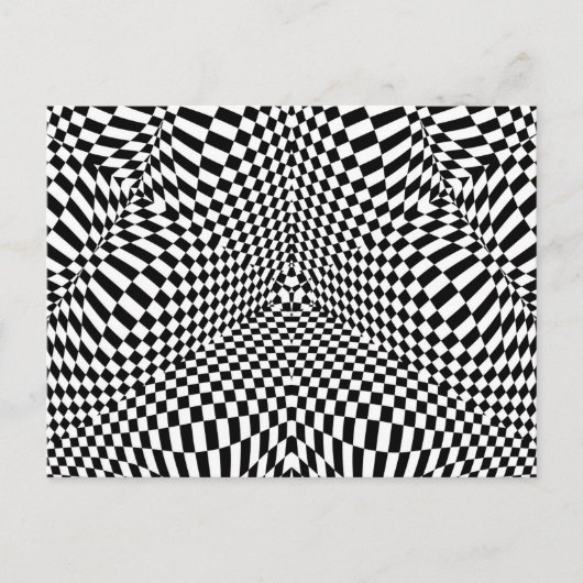 Abstraktes Schwarzweißmuster Postkarte (Vorderseite)