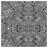 Abstraktes Schwarzweißmuster Stoff (Nahaufnahme)