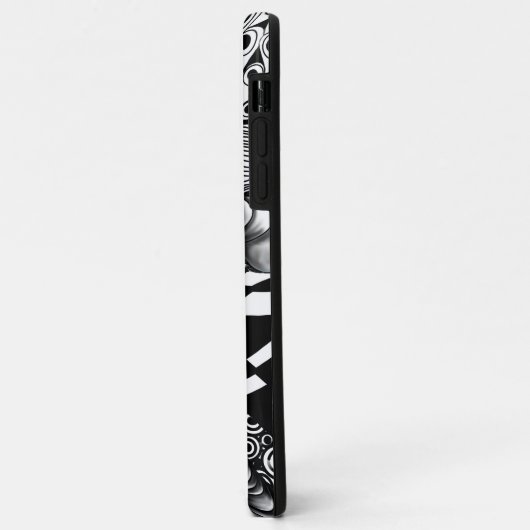 Abstraktes Schwarzweißwinkel Case-Mate iPhone Hülle (Hinten/Links)