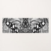 Abstraktes Schwarzweißwinkel Yogamatte (Rückseite (Horizontal))