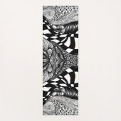 Abstraktes Schwarzweißwinkel Yogamatte (Vorderseite)