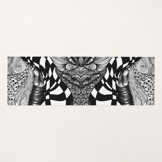 Abstraktes Schwarzweißwinkel Yogamatte (Vorderseite (Horizontal))