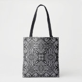 Abstraktes Schwarzweißzeilenmuster Tasche (Vorderseite)