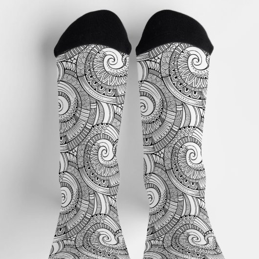 Abstraktes Schwenken Socken (Oben)