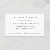 Abstraktes schwermütiges blaues metallisches visitenkarte (Rückseite)