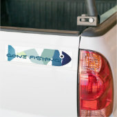Abstraktes Schwimmen Blauer Fisch Autoaufkleber (Auf Lkw)