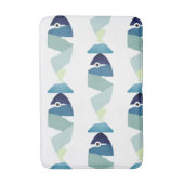 Abstraktes Schwimmen Blauer Fisch Badematte (Vorderseite Vertikal)