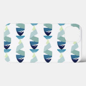 Abstraktes Schwimmen Blauer Fisch Case-Mate iPhone Hülle (Rückseite (Horizontal))