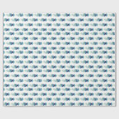 Abstraktes Schwimmen Blauer Fisch Geschenkpapier (Flach)