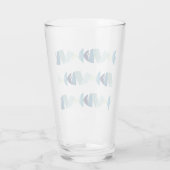 Abstraktes Schwimmen Blauer Fisch Glas (Rückseite)