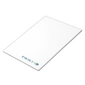 Abstraktes Schwimmen Blauer Fisch Notizblock (angewinkelt)