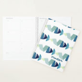 Abstraktes Schwimmen Blauer Fisch Planer (Anzeige)