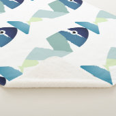 Abstraktes Schwimmen Blauer Fisch Sherpadecke (3/4)