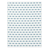 Abstraktes Schwimmen Blauer Fisch Tischdecke (Vorderseite)