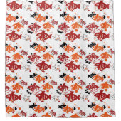 Abstraktes Schwimmmuster Duschvorhang (Vorderseite)