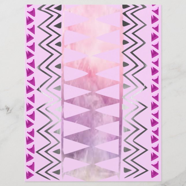 Abstraktes Scrapbook lila und rosa (Vorderseite)