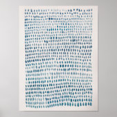 Abstraktes Sea Glass Blue Dose Ocean Muster Poster (Vorne)