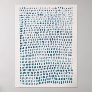 Abstraktes Sea Glass Blue Dose Ocean Muster Poster
