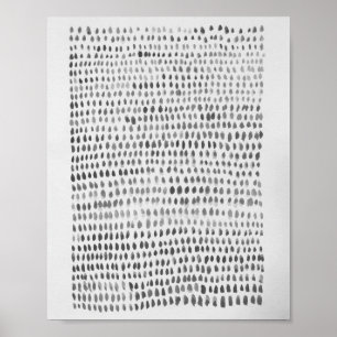 Abstraktes Sea Glass Grau Dot Ocean Pattern Poster