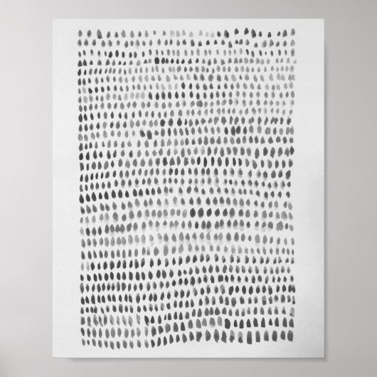 Abstraktes Sea Glass Grau Dot Ocean Pattern Poster (Vorne)