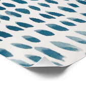 Abstraktes Sea Glass Muster Malerei Poster (Ecke)