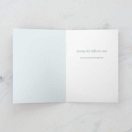 Abstraktes Seascape Denken Sie an Sie Sympathy Car Dankeskarte (Innenseite)