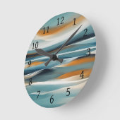 Abstraktes Seascape Sea Ocean Design 316 Runde Wanduhr (Winkel)