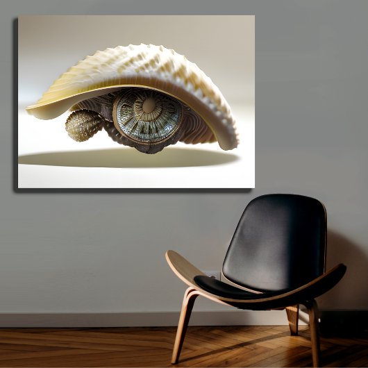 Abstraktes Seashell Eye Wall Art Deco Leinwanddruck