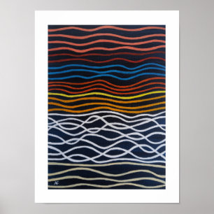 Abstraktes Seefront-Gemälde von Alfred Fox Poster