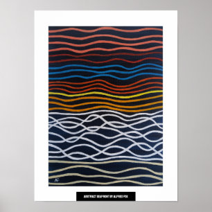 Abstraktes Seefront-Gemälde von Alfred Fox Poster