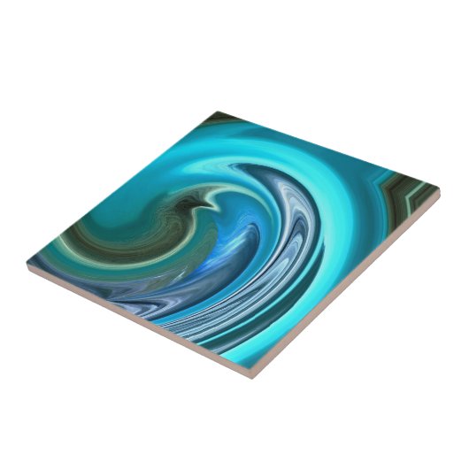 Abstraktes Seepferd Fliese (Seite)