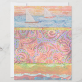 Abstraktes Segelboot