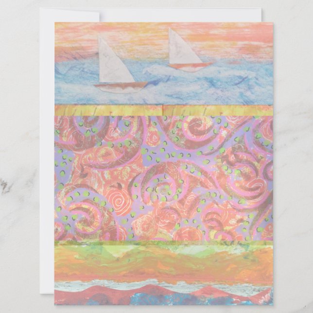 Abstraktes Segelboot (Vorderseite)