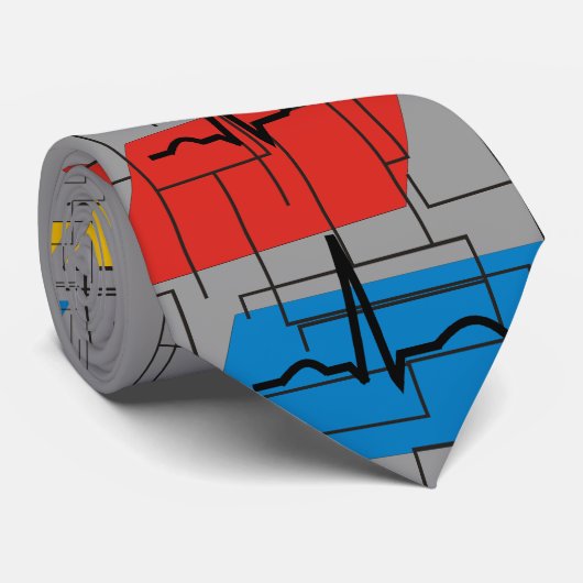 Abstraktes Segment der Kardiologen-Krawatten-QRS Krawatte (Gerollt)
