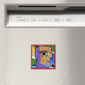 Abstraktes Selbst.Gesicht Magnet (In Situ (Geschirrspüler))