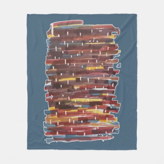 Abstraktes Sepia Fleecedecke (Vorderseite)