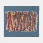 Abstraktes Sepia Fleecedecke (Vorderseite (Horizontal))