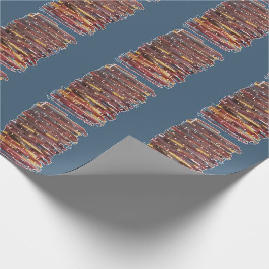 Abstraktes Sepia Geschenkpapier (Ecke)