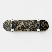 Abstraktes Sepia-Skateboard Skateboard (Horizontal)