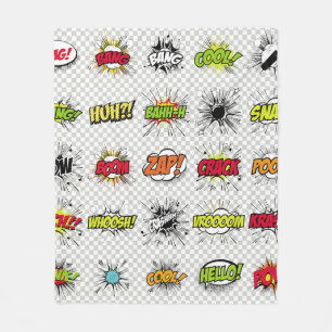 abstraktes Set von Pop-Art-Objekten auf einem spez Fleecedecke