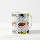 abstraktes Set von Pop-Kunstobjekten auf einem spe Kaffeetasse (VorderseiteRechts)