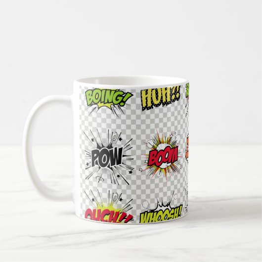 abstraktes Set von Pop-Kunstobjekten auf einem spe Kaffeetasse (Links)