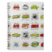 abstraktes Set von Pop-Kunstobjekten auf einem spe Notizblock (Vorderseite)