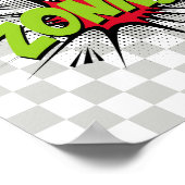 abstraktes Set von Pop-Kunstobjekten auf einem spe Poster (Ecke)