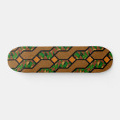 Abstraktes Shimmy-Holzmuster Skateboard (Horizontal)